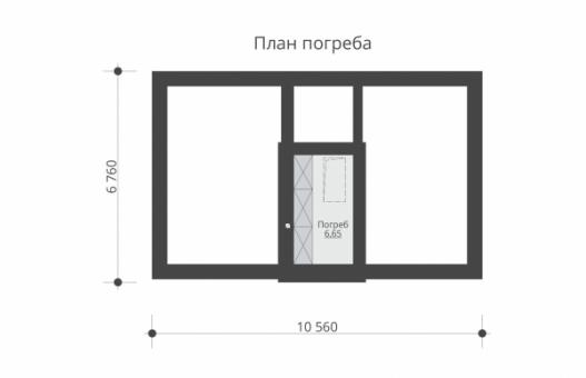 Одноэтажный дом с мансардой и погребом